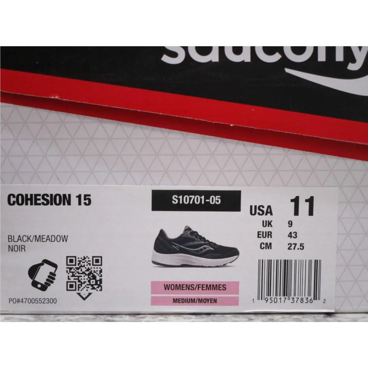 Saucony shoes - Saucony Cohesion 15 - Cohesion - S10701-05 - Black/Meadow 4