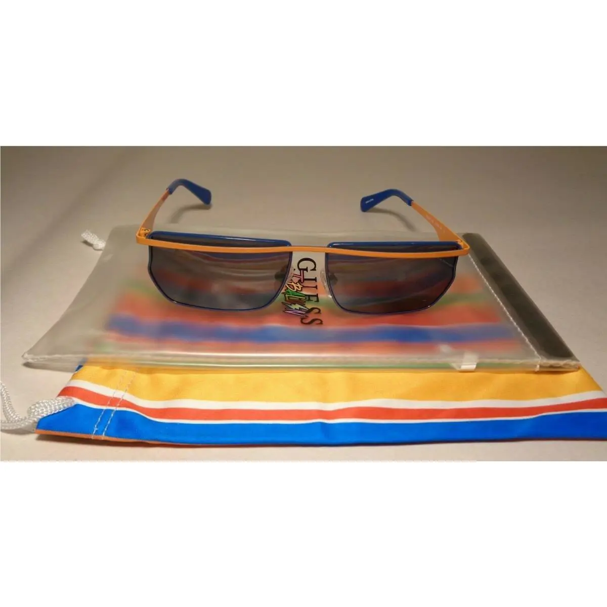 Guess X J Balvin GU8208 Shiny Orange Smoke Men`s Sunglasses