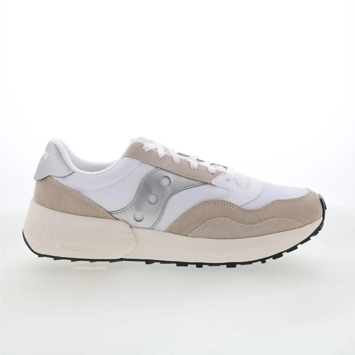 Saucony Jazz Nxt S60790-11 Womens White Suede Lifestyle Sneakers Shoes 12