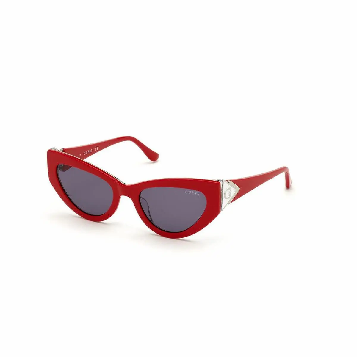 Guess Sunglasses GU-7649-S 66A Red - White Stripe - Grey Lenses