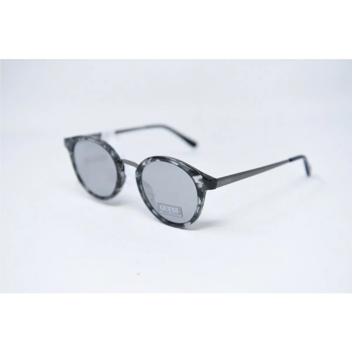 Guess GF3050 56U Round Unisex Granite / Silver Mirror Sunglasses