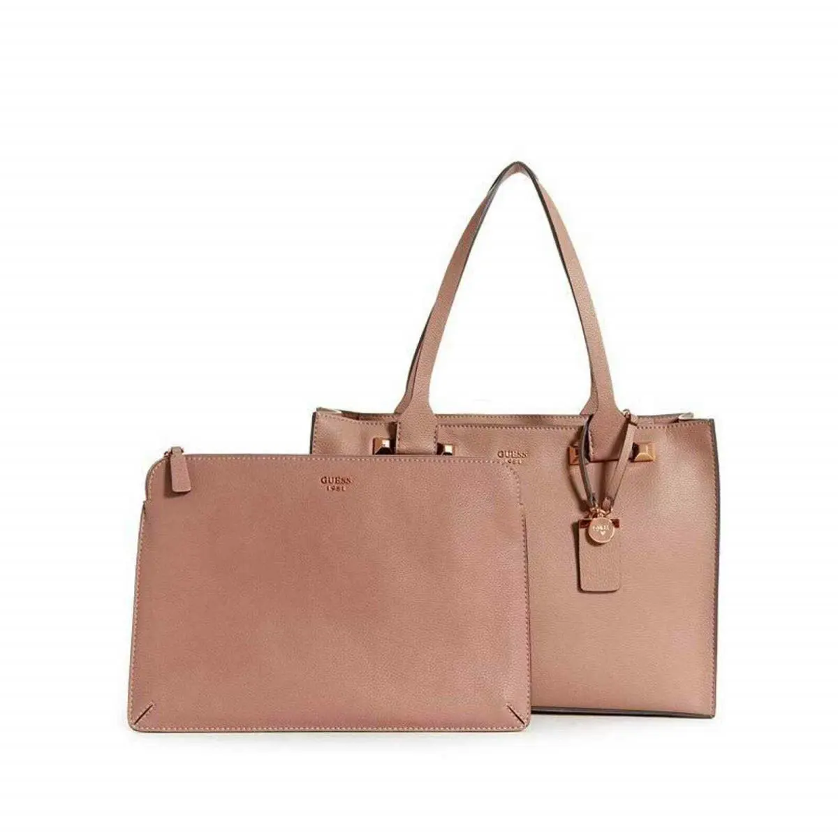 Guess Women`s Talan Pebbled Faux-leather Tote Tech-friendly Laptop Sleeve Inside