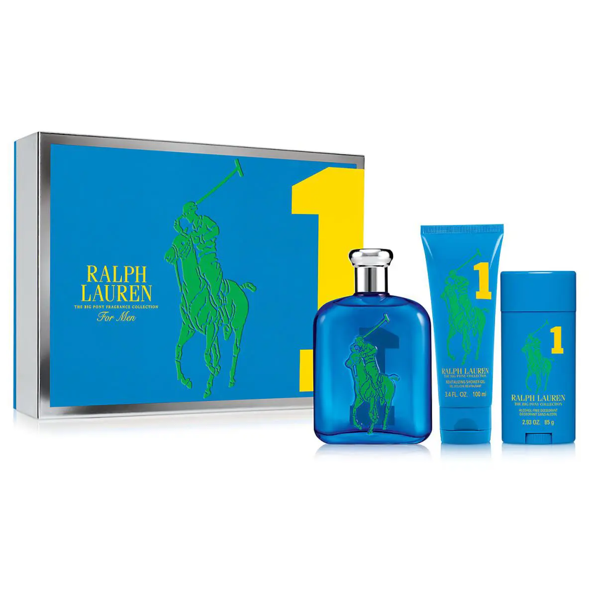 Ralph Lauren The Big Pony 1 Collection Edt 4.2OZ + Shower Gell 3.4OZ + DEO2.9OZ