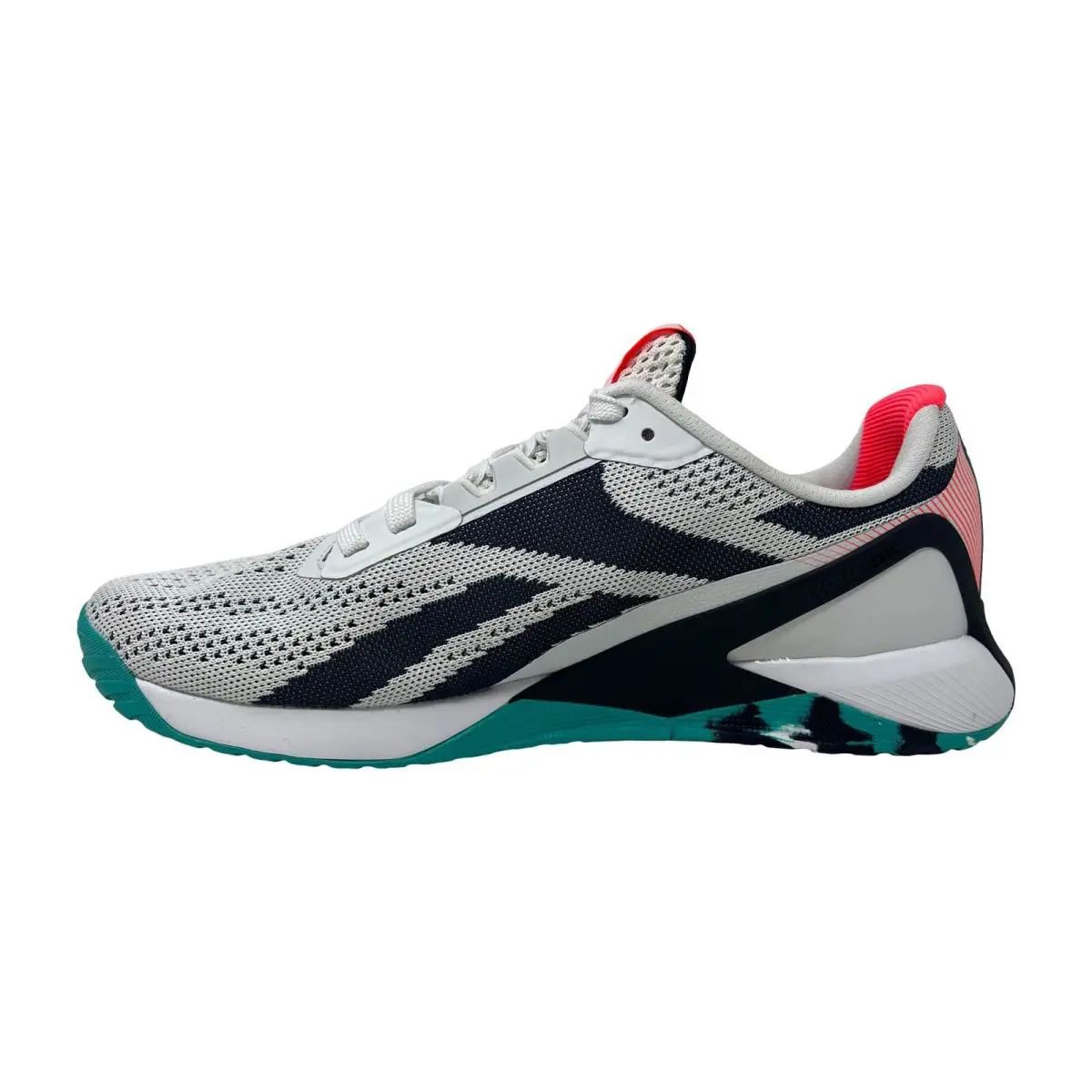 Reebok Men`s Nano X1 Cross Trainer Sneakers White/navy/classic Teal FZ5680 - White/Vector Navy/Classic Teal