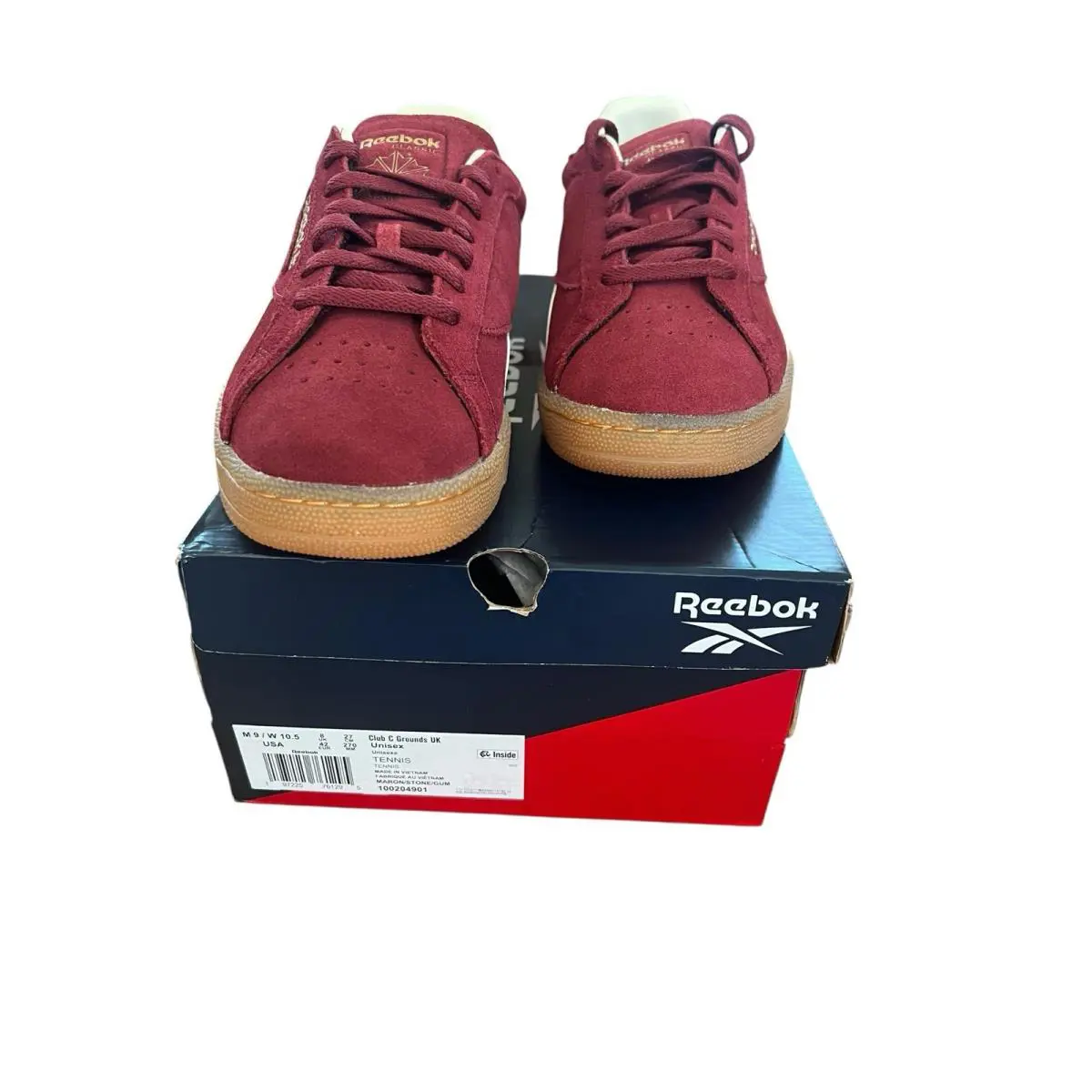 Reebok Club C Grounds UK Men`s Shoes Red Size 9 100206241 RESO4EC5UR2 - Red