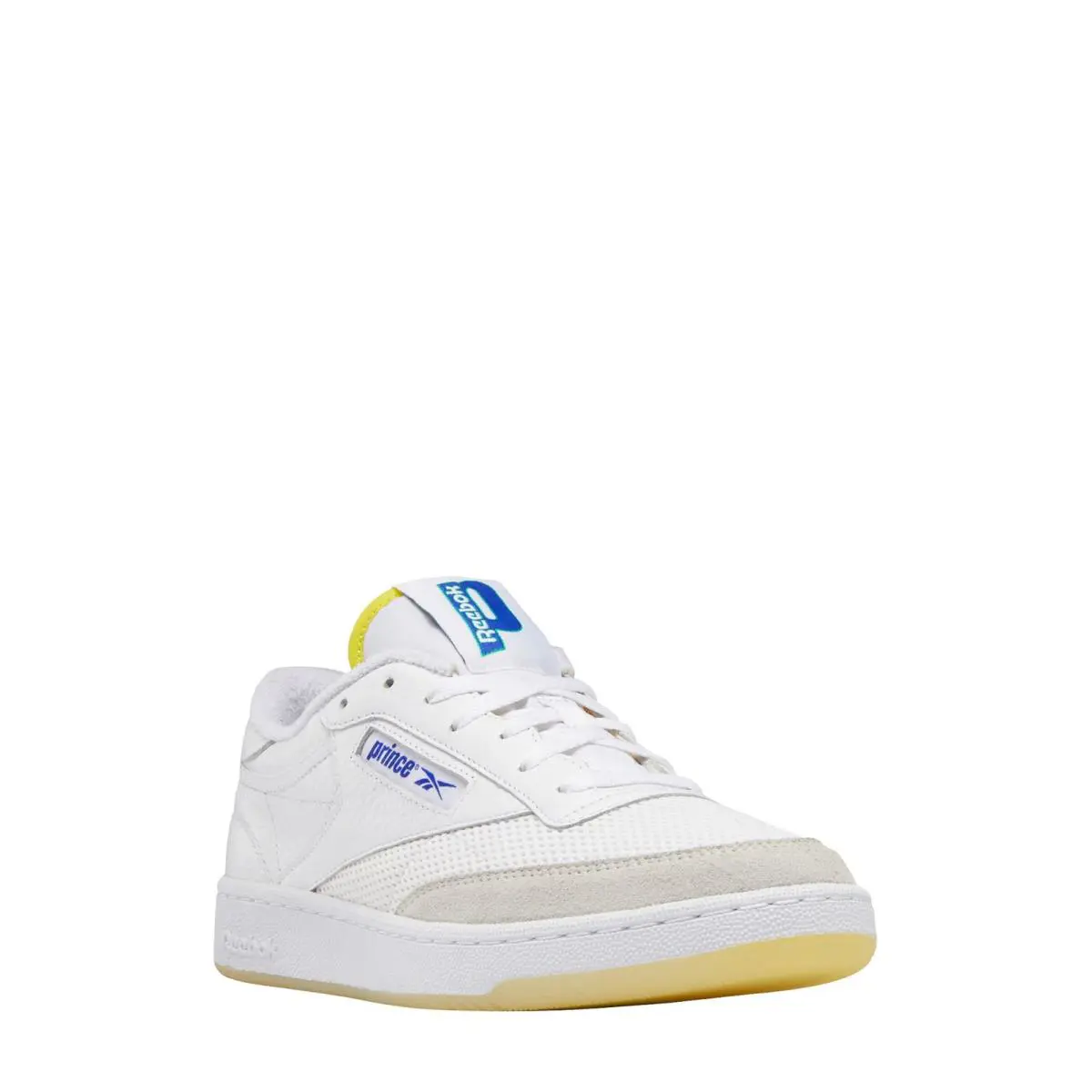 Reebok Men x Prince Club C 85 Sneaker GY8052 White/yellow/blue Size 7
