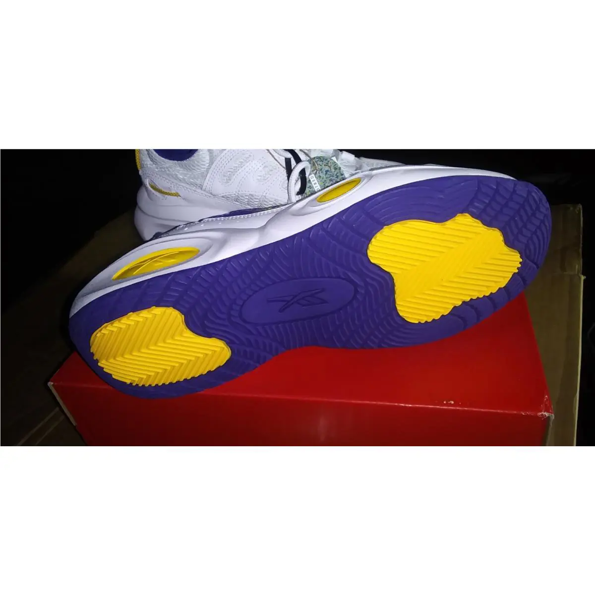 Reebok shoes - Reebok Solution - Solution - GW4377 - White/Purple/Yellow (UPC: 195736113954) 1