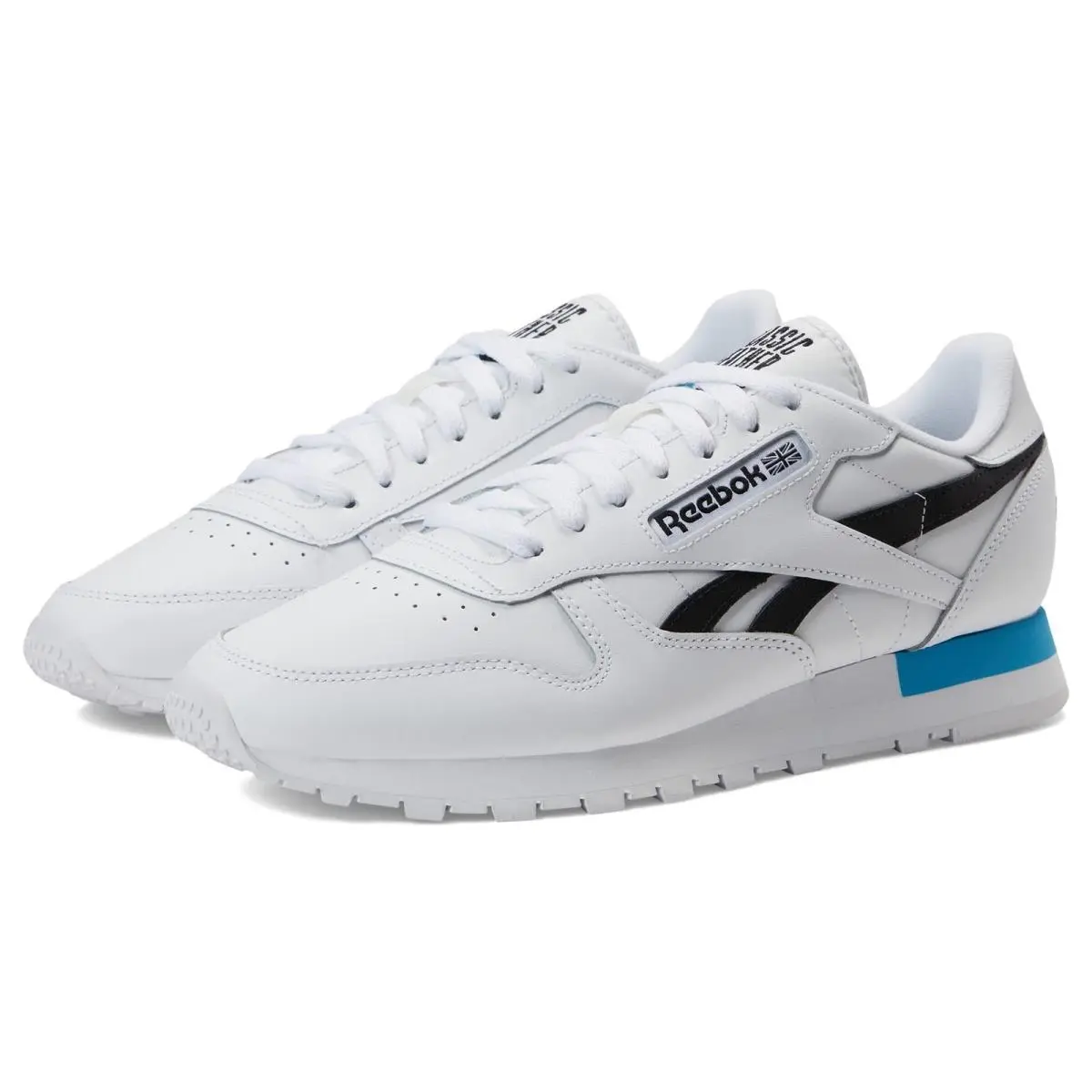 Reebok shoes - Classic Leather - Classic Leather - MAQ75 - White/Black/Radiant Aqua (UPC: 195749778508) 0