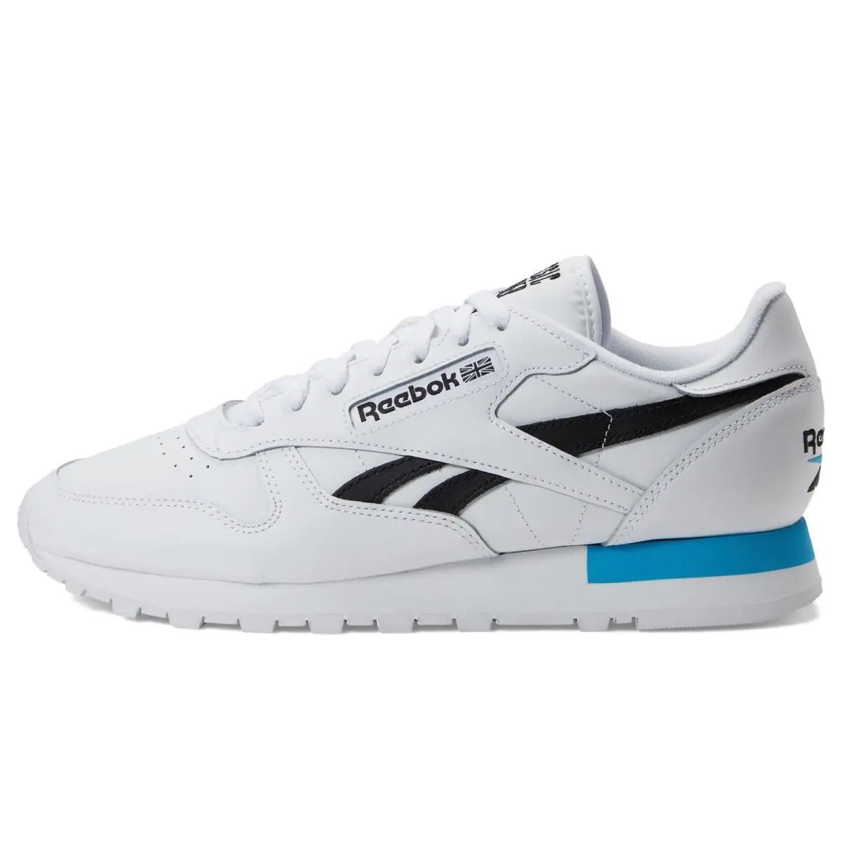 Reebok shoes - Classic Leather - Classic Leather - MAQ75 - White/Black/Radiant Aqua (UPC: 195749778508) 3