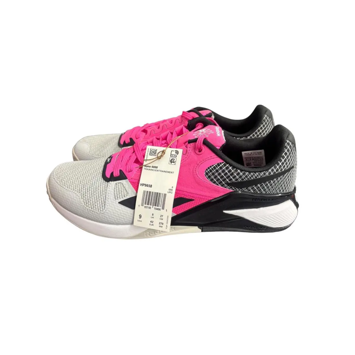 Reebok shoes - Nano 6000 - Nano - MDF60 - Pure Grey/Atomic Pink/Black (UPC: 195745194661) 7