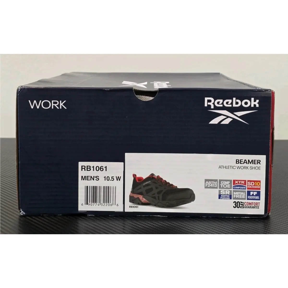 Reebok shoes - Beamer Oxford Comp Toe Athletic Work Shoes - RB1061 - Black (UPC: 690774322066) 11