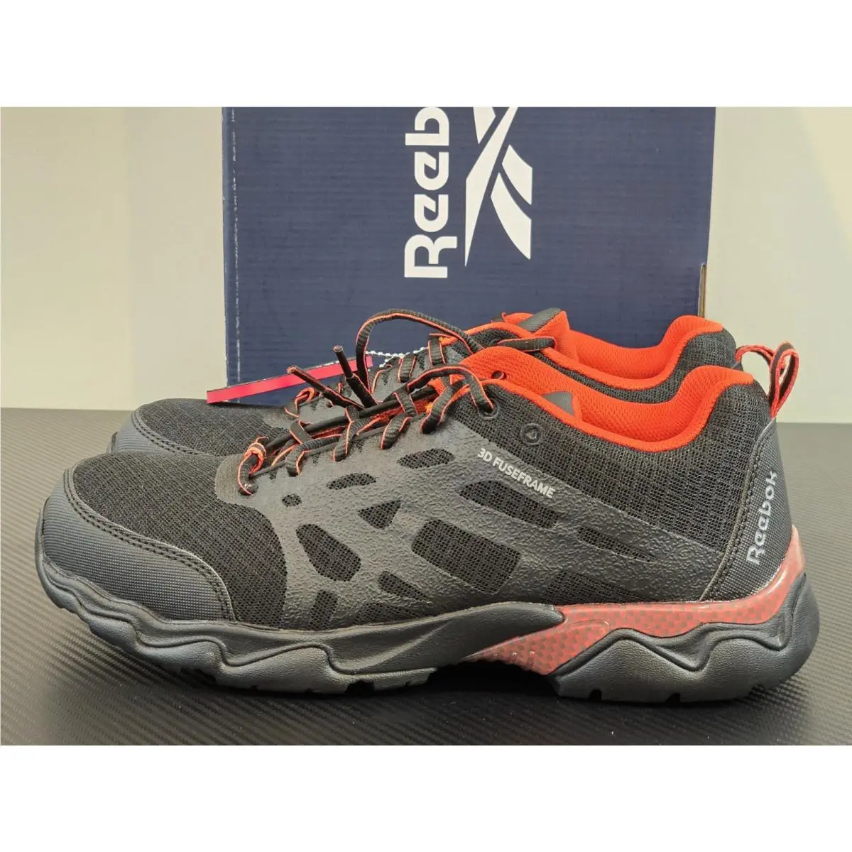 Reebok shoes - Beamer Oxford Comp Toe Athletic Work Shoes - RB1061 - Black (UPC: 690774322066) 3