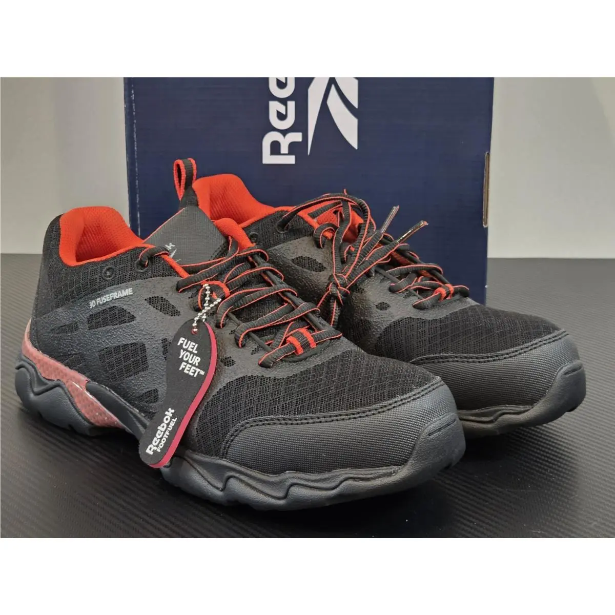 Reebok shoes - Beamer Oxford Comp Toe Athletic Work Shoes - RB1061 - Black (UPC: 690774322066) 7