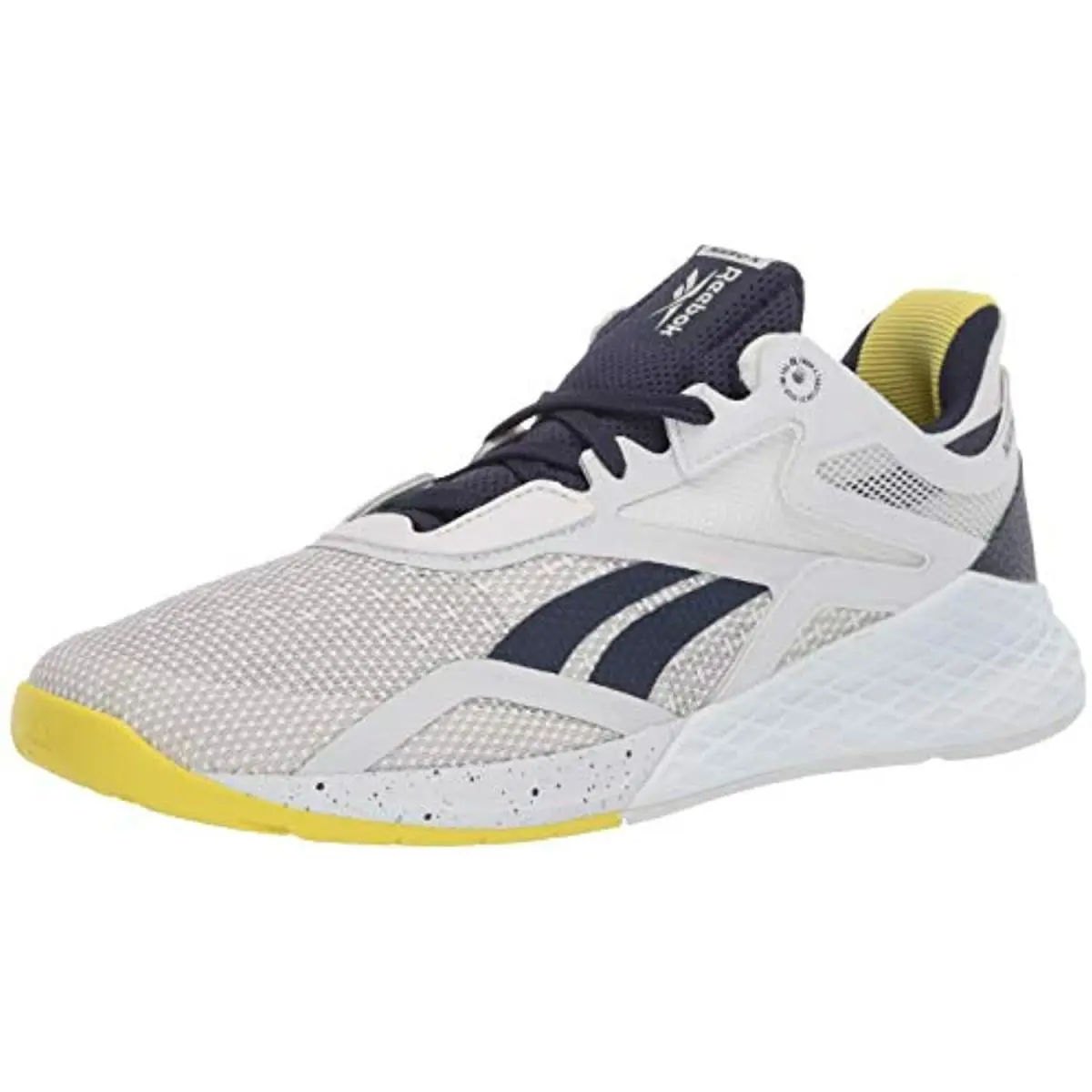 Reebok Women`s Nano X Cross Trainer FV6766 Grey/navy/chartreuse Size 9.5M - Gray