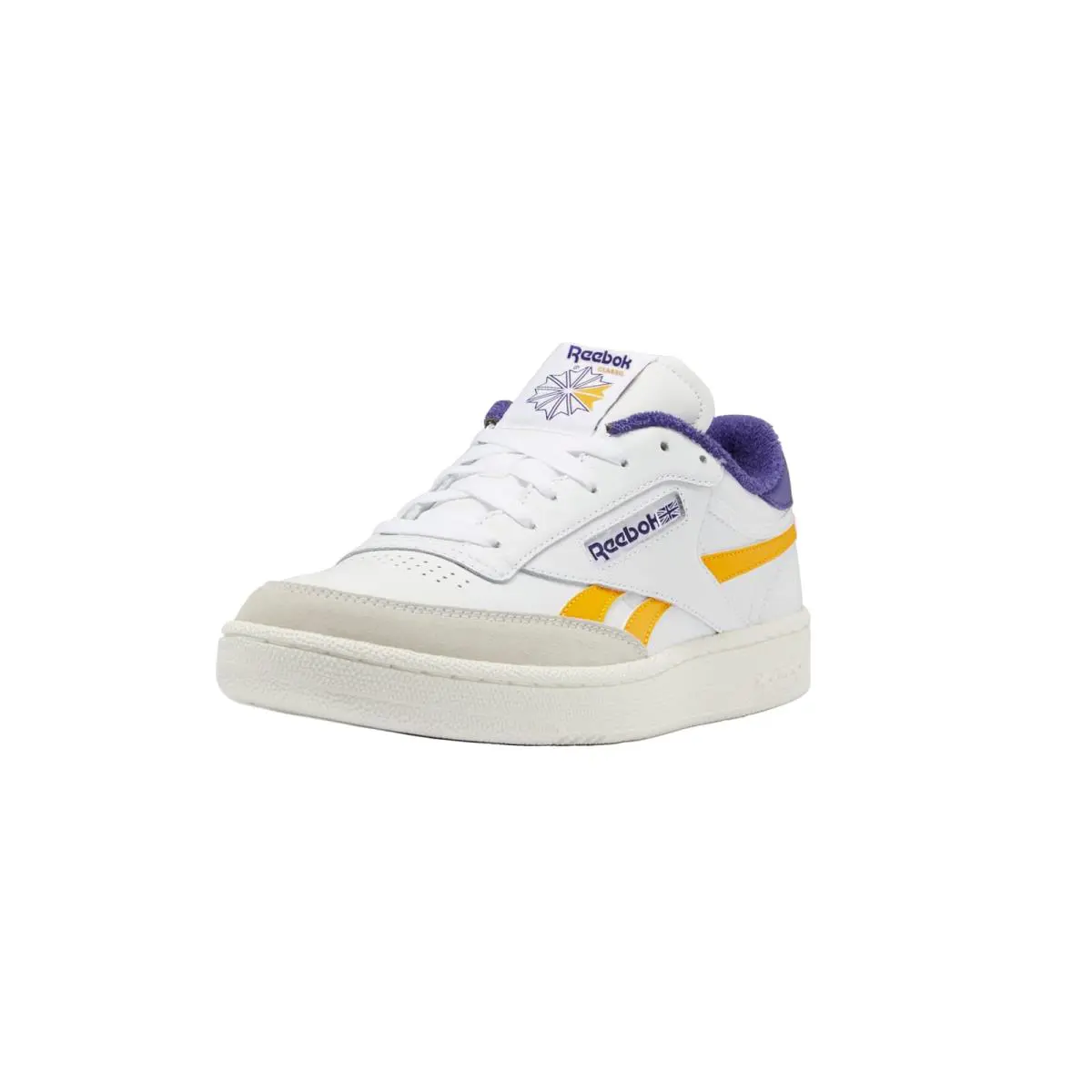 Reebok Men`s Club C Revenge Classic Sneakers Size 9M GX0386 Purple/yellow - White