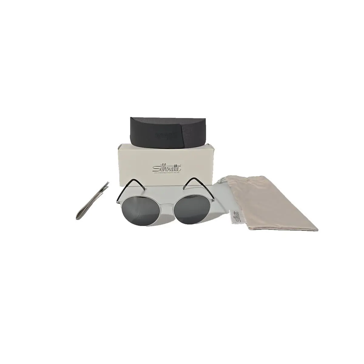 Silhouette Sunglasses Vintage 4075/75 1140 Round Grey Lenses