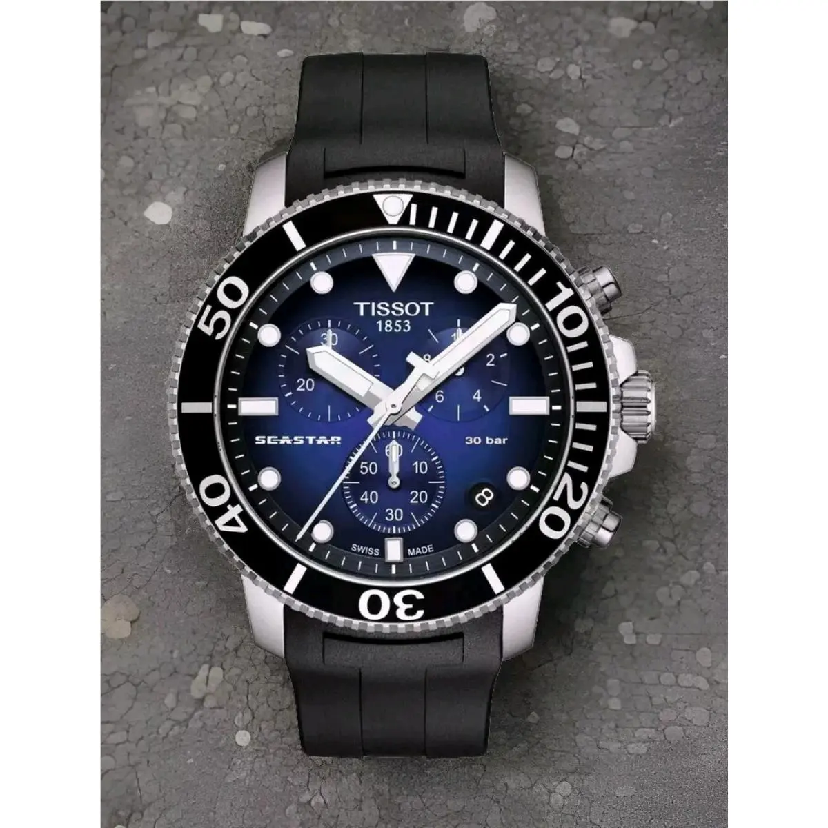 Seastar 1000 Blue Gradient Men`s Watch - T120.417.17.041.00 by Tissot