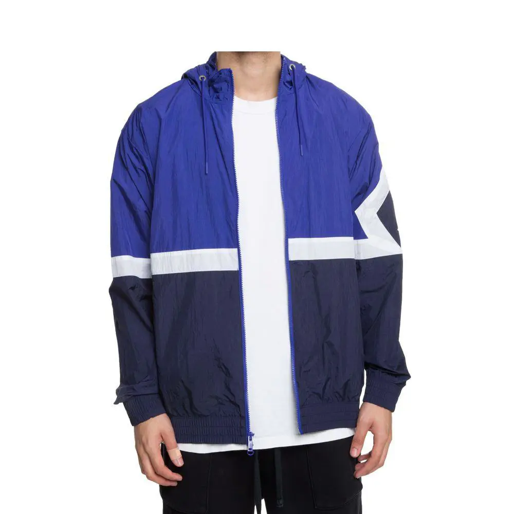 Men`s Jordan Jsw Diamond Track Jacket Wind Breaker Waterproof Casual AQ2683 494 - Navy Blue/Purple/White