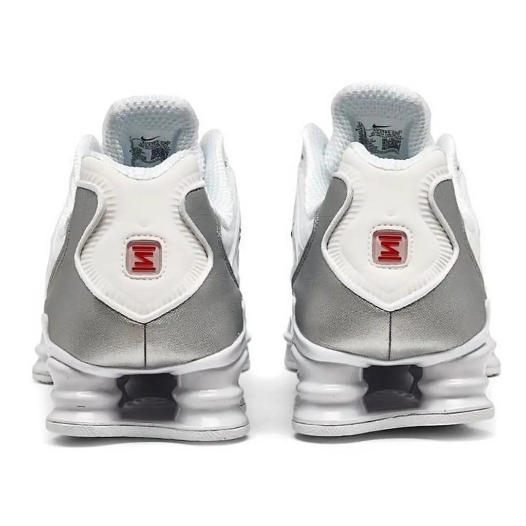 Nike shoes - Nike Shox - Shox - AV3595-100 - White, Maufacturer: White/Metallic Silver/Max Orange 3