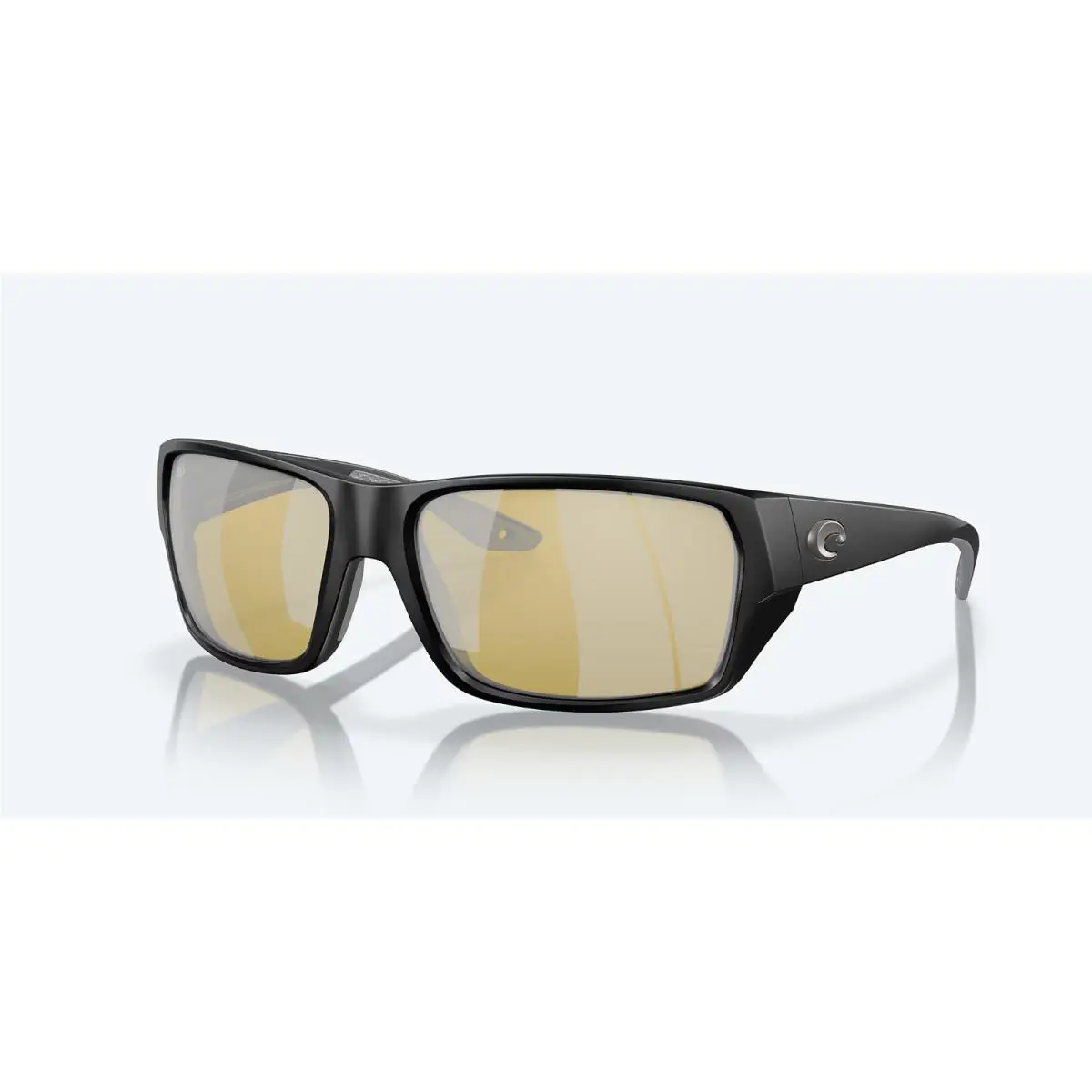 Costa Del Mar Tailfin Polarized Sunglasses Black Sunrise Silver Mirror Glass 580