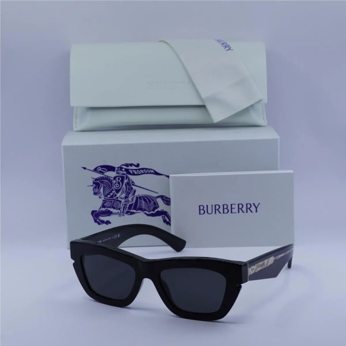 Burberry BE4454 300187 Shiny Black/dark Grey 52-18-140 Sunglasses