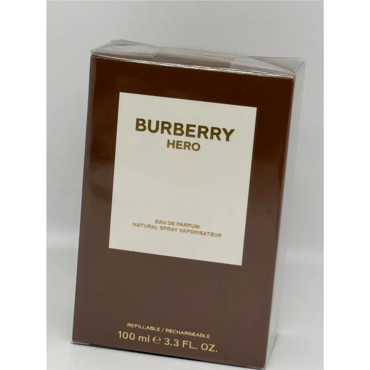 Burberry Hero 3.3 FL oz / 100 ML Eau De Parfum Refillable Spray Box