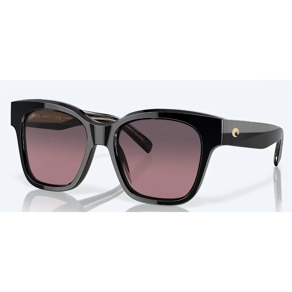 Costa Del Mar Nusa Polarized Sunglasses Black / Rose Gradient Glass 580G