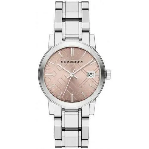Burberry BU9124 Stainless Steel Pink Dial 34 mm Women`s Watch