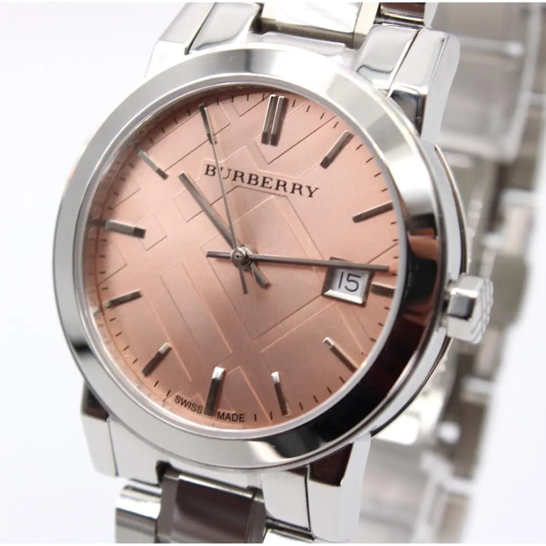 The City BU9124 Stainless Steel Ladies Pink Dial 34mm Watch by Burberry