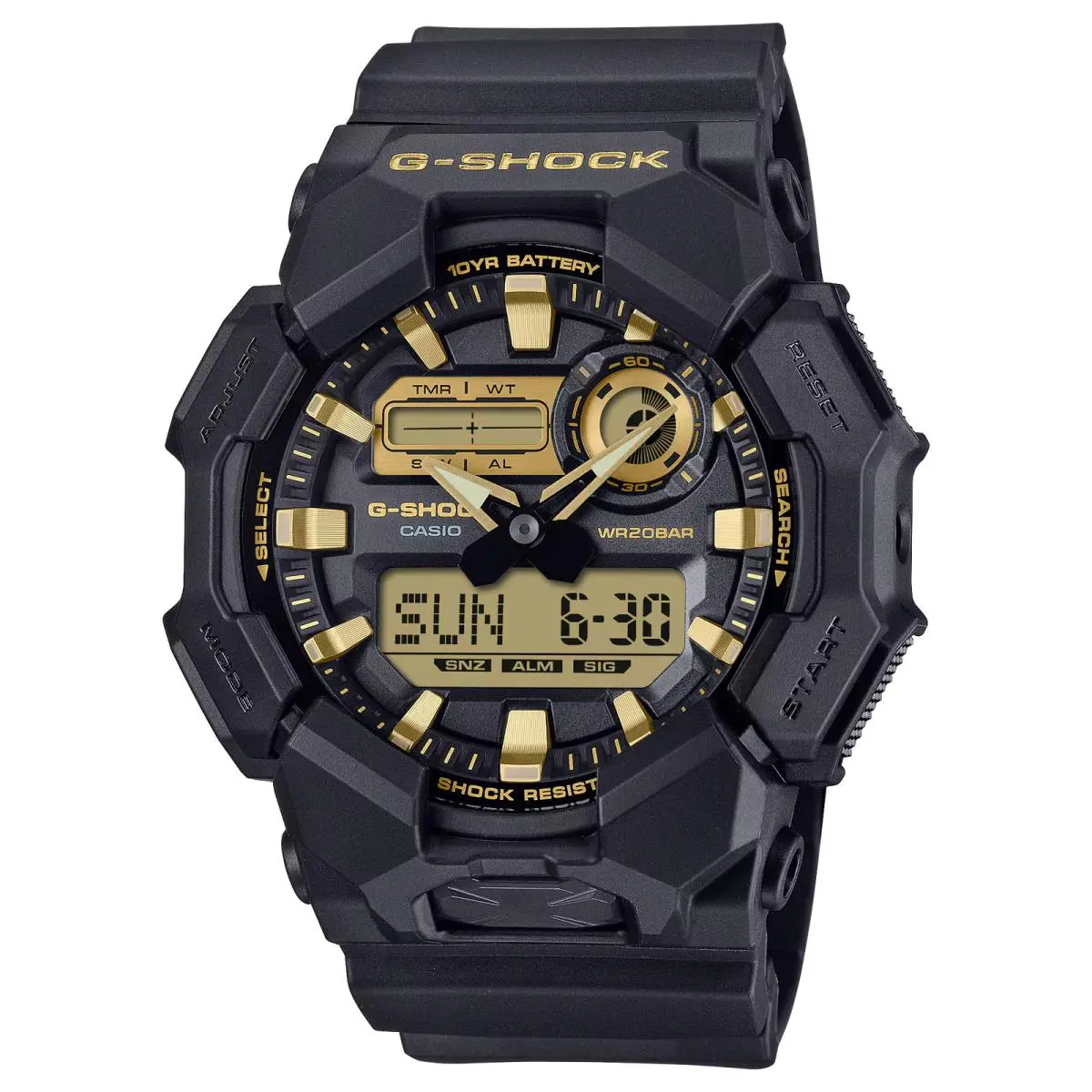 Casio G-shock Black Gold Vapor GA-010GB-1A9 Ana-digi Mens Watch GA-010 Series