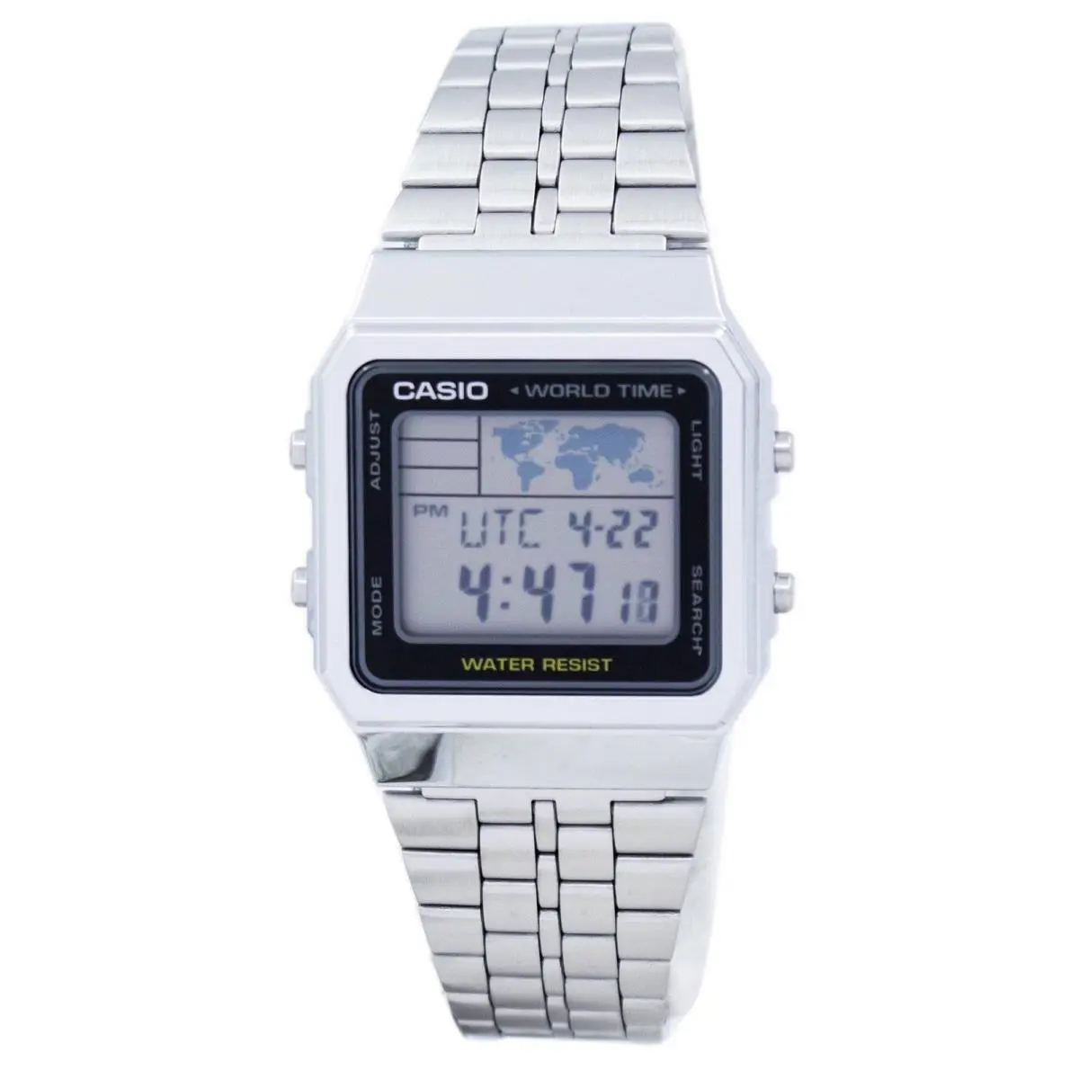 Casio Digital Alarm World Time Backlight Timer Stopwatch A500WA-1DF Mens Watch