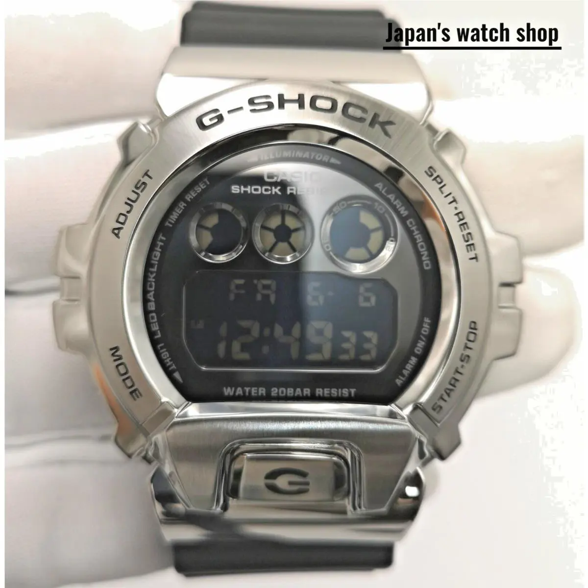 G-shock GM-6900U-1JF Black Metal Bezel Men`s Watch by Casio