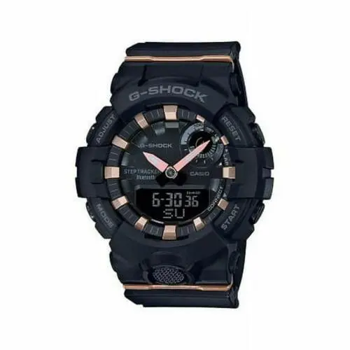 Casio G-shock GMAB800-1A Black Step Tracker Bluetooth Watch - Black,Rose Gold, Dial: Black, Band: Black