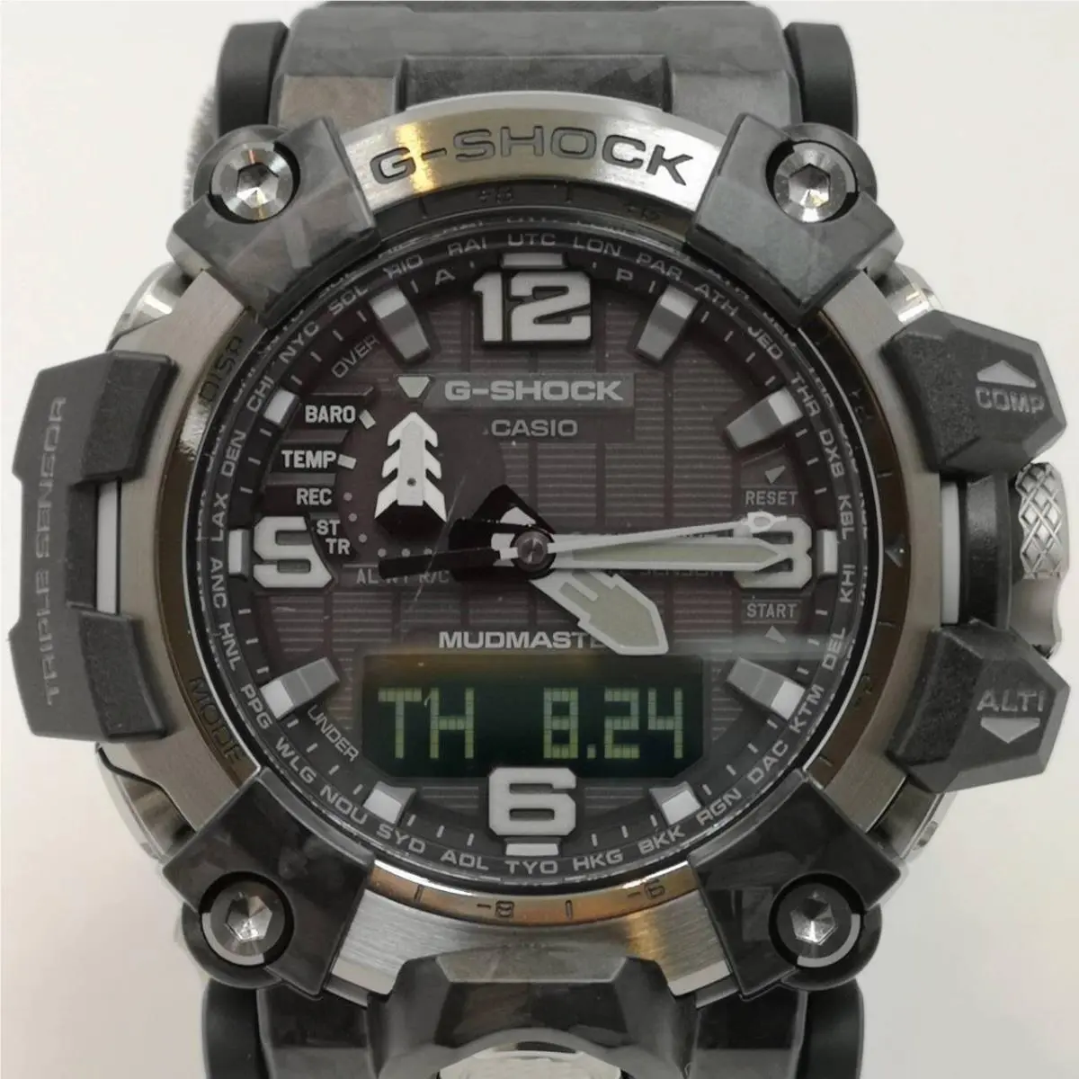 Casio G-shock GWG-2000-1A1JF Black Gray Carbon Mudmaster Men`s Watch