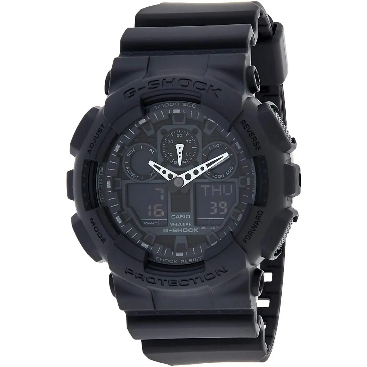 Casio Men`s G-shock Black Dial Watch - GA100-1A1