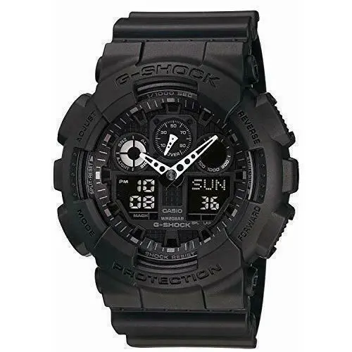 Men`s Watch G-shock Black Resin Strap Anti-magnetic Ana-digital GA100-1A1 by Casio