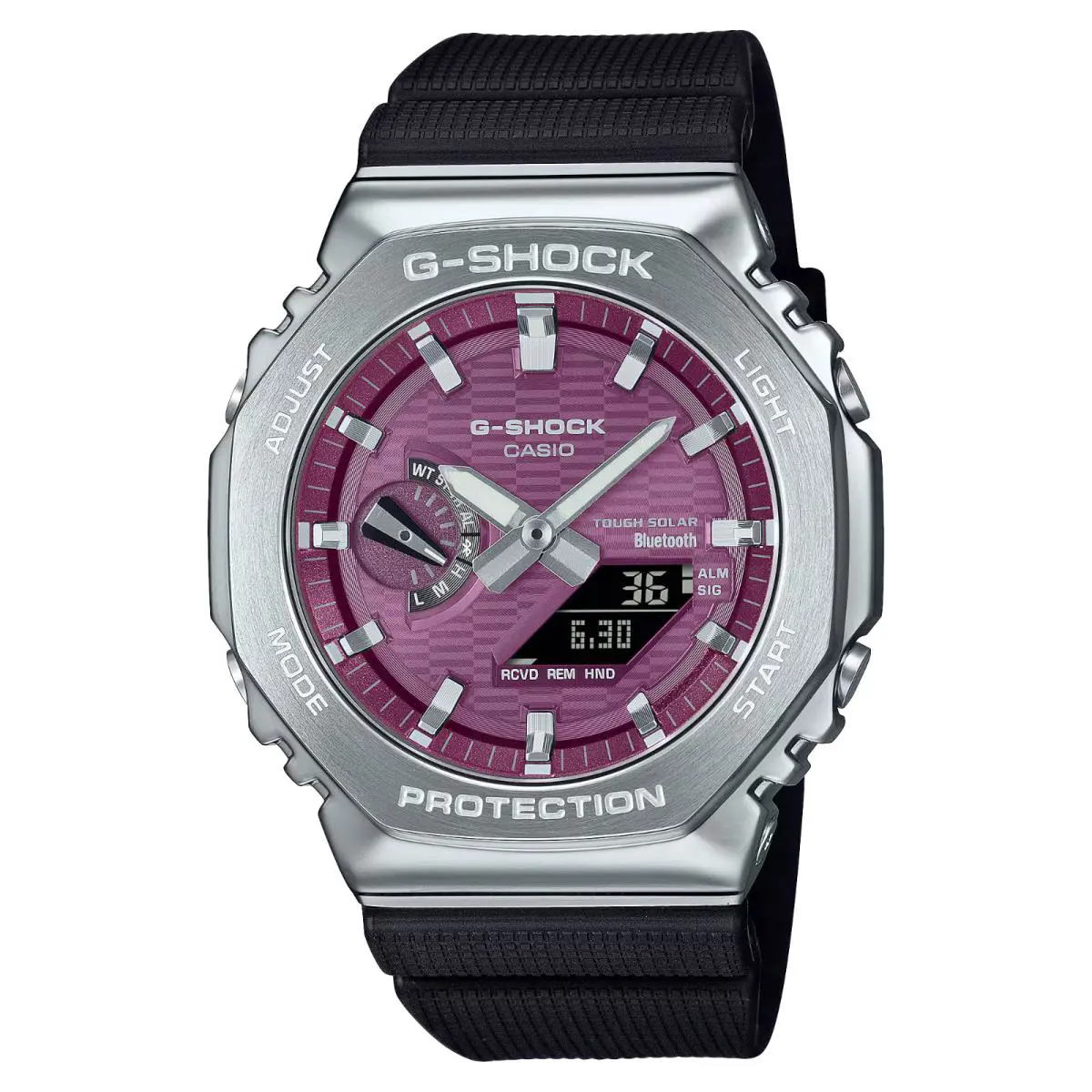 G-shock G-steel Metallic Burgundy GBM2100A-4B Bluetooth Solar Mens Watch by Casio