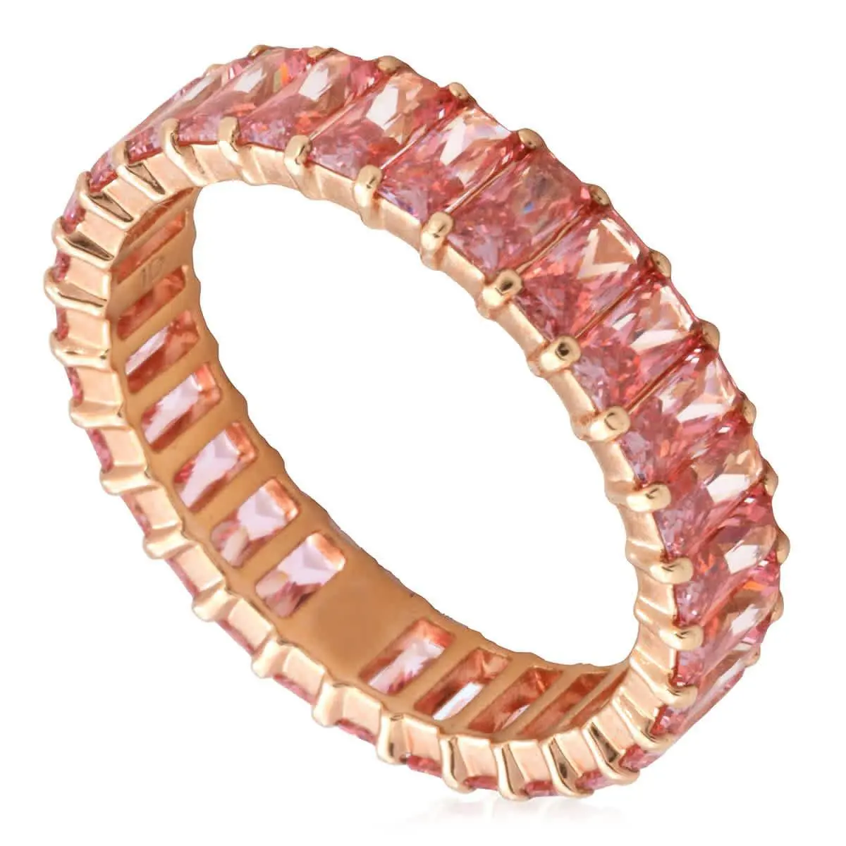 Swarovski Ladies Matrix Baguette Cut Pink Ring