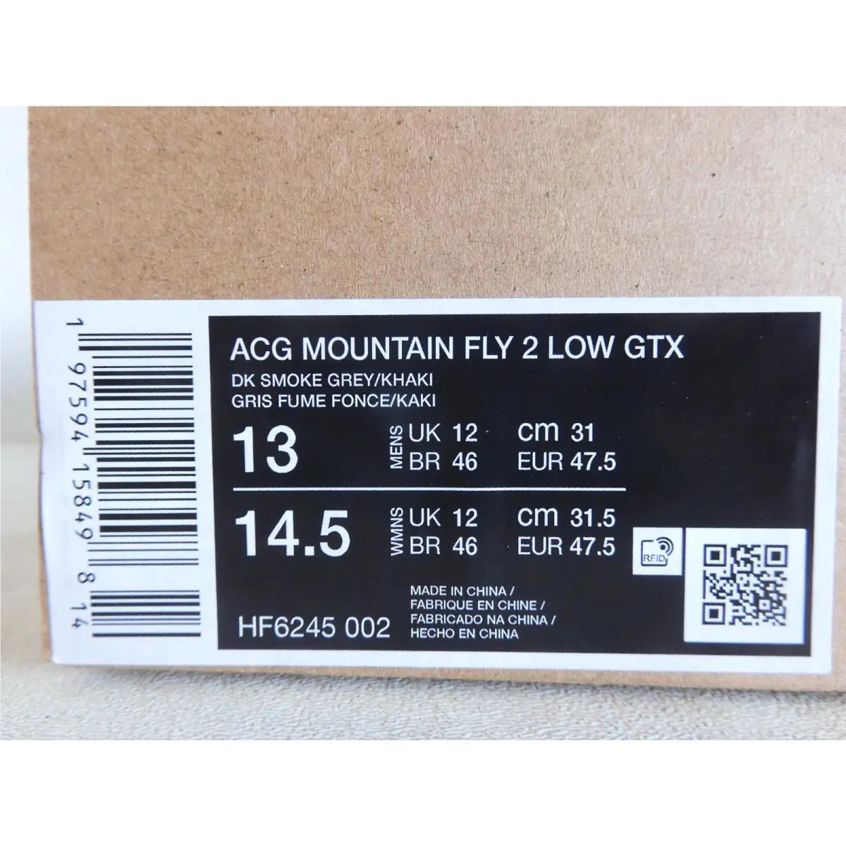 Nike shoes - Nike ACG Mountain Fly 2 - HF6245-002 - Gray (UPC: 197594157941) 5