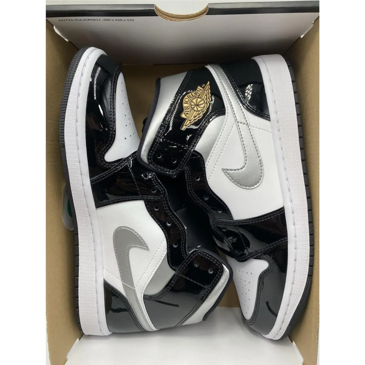 Nike shoes - Nike Air Jordan 1 - Air - HV0789 010 - Black/Metallic Silver-White (UPC: 197602579574) 5