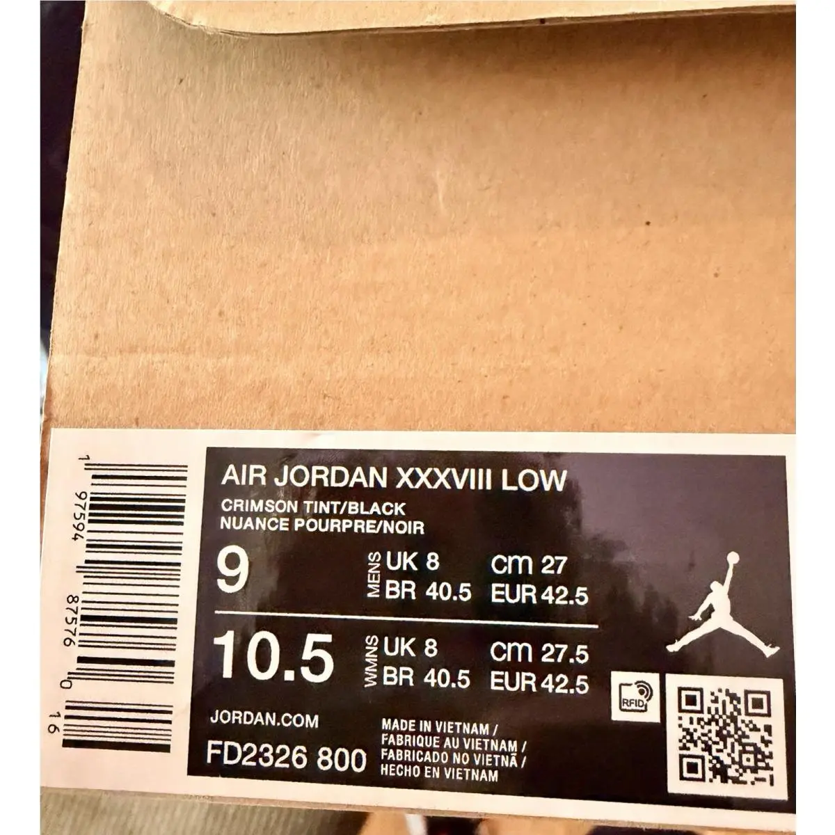 Nike shoes - Air Jordan 38 - Air - FD2326-800 - Orange 8