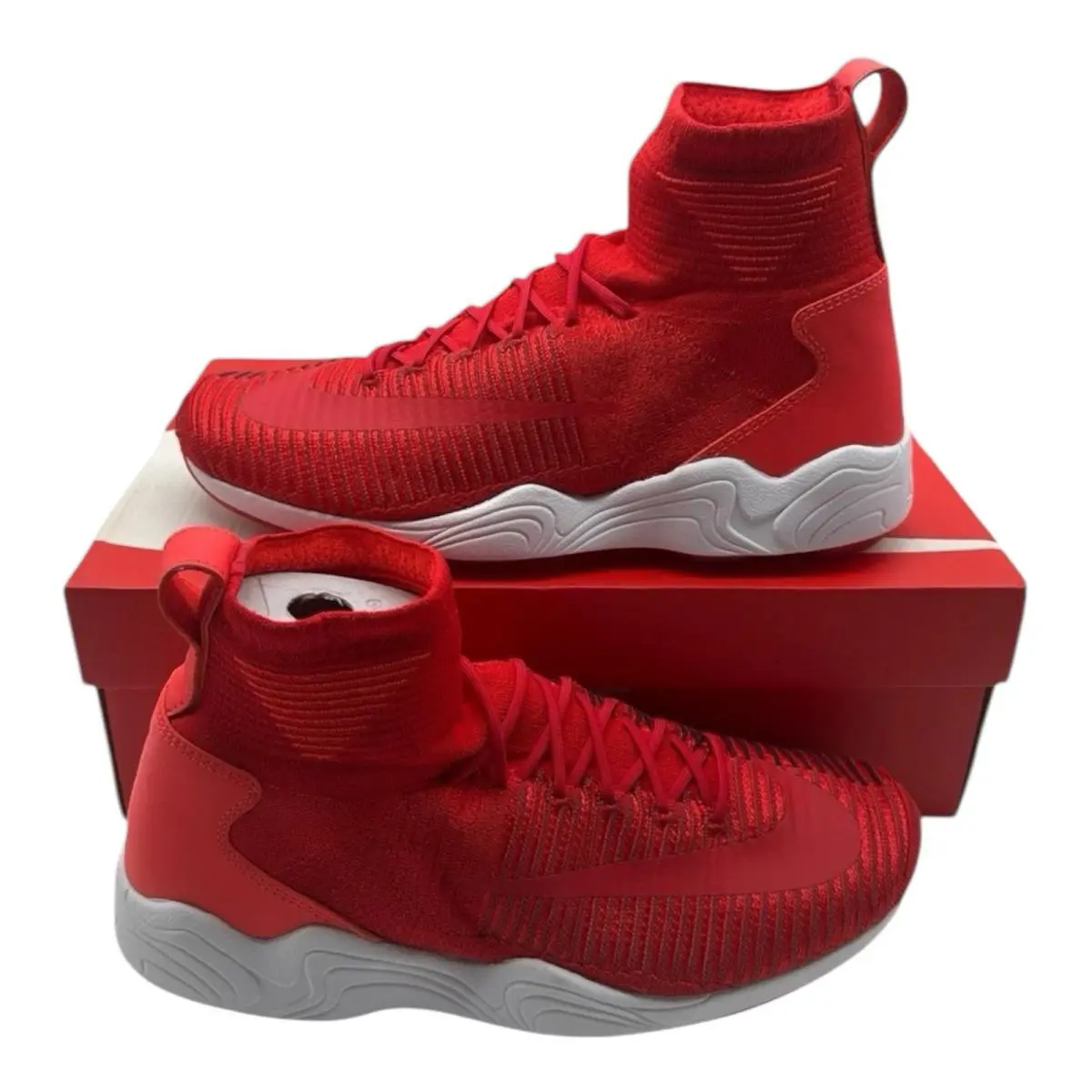 Nike Zoom Mercurial XI Flyknit Shoes Mens 9.5 University Red Sneakers 844626-600