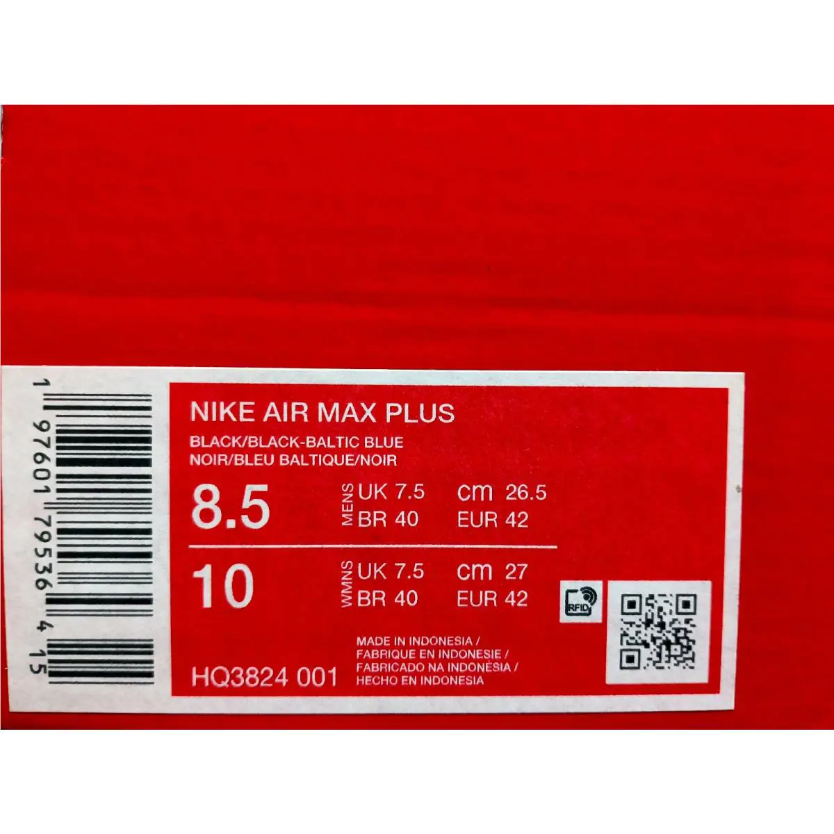 Nike shoes - Nike Air Max Plus - Air Max Plus - HQ3824-001 - Black (UPC: 197601795364) 4