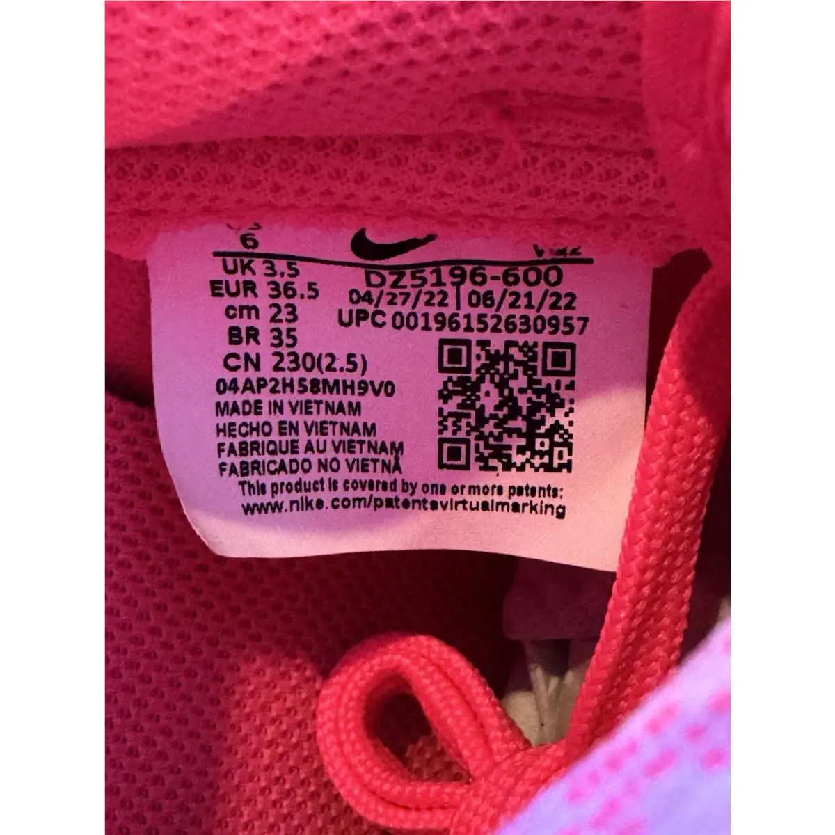 Nike shoes - Nike Dunk Low - Dunk Low - DZ5196-600 - Hyper Pink White (UPC: 196152630940) 8