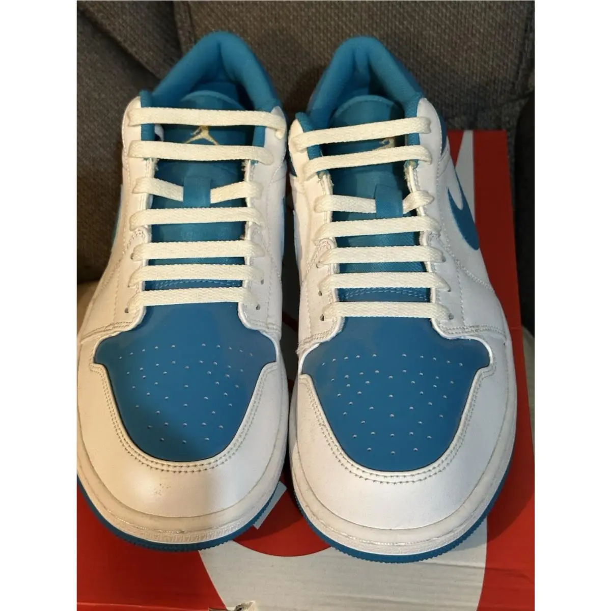 Nike shoes - Nike Air Jordan 1 - Air - 553558-174 - White/Blue (UPC: 00196604828154) 0