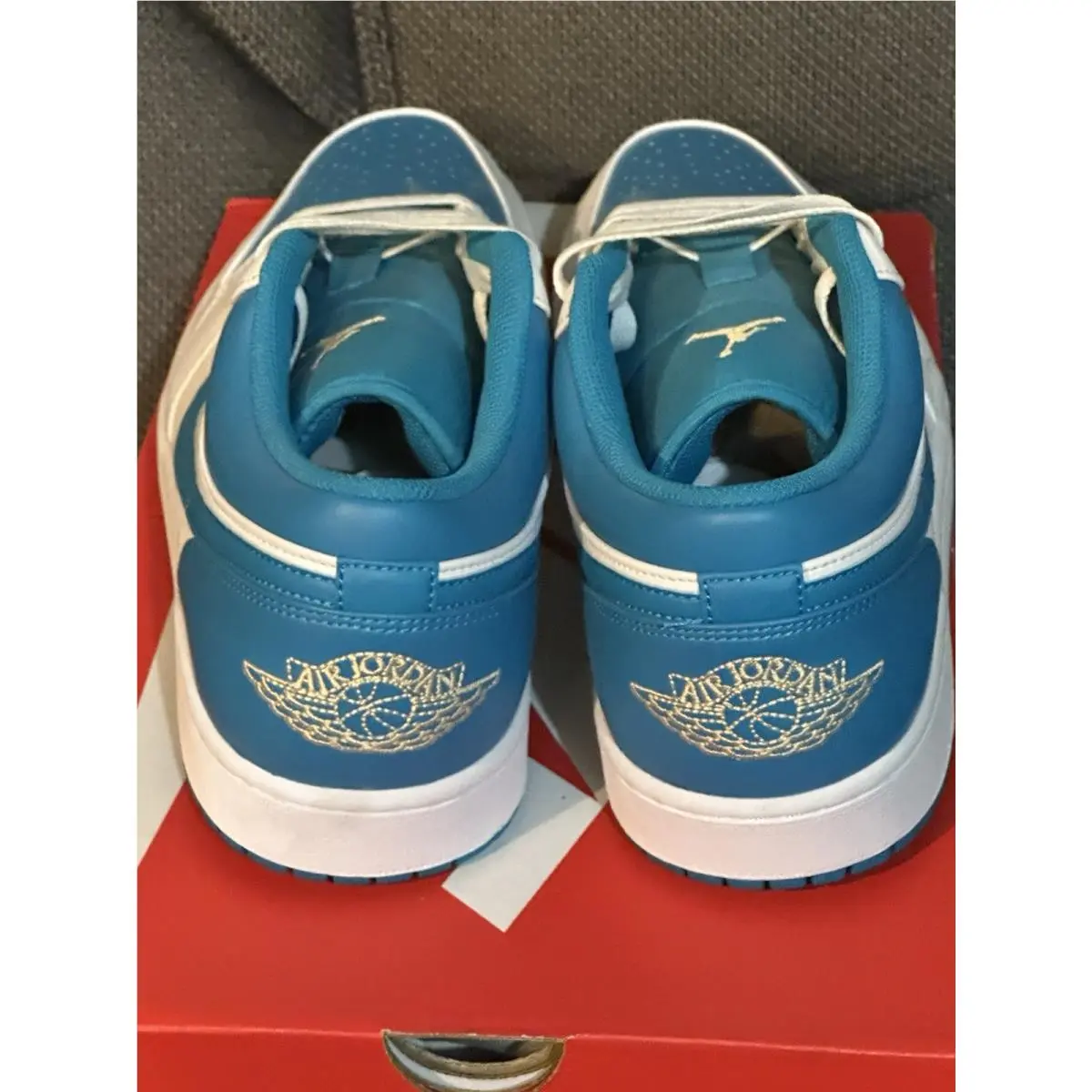 Nike shoes - Nike Air Jordan 1 - Air - 553558-174 - White/Blue (UPC: 00196604828154) 2