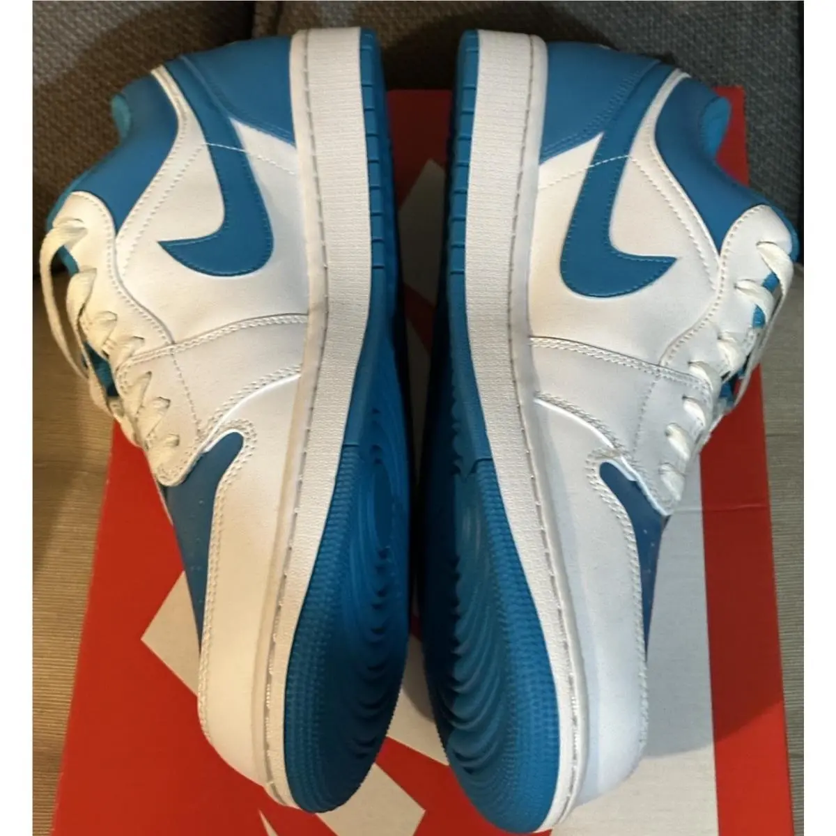 Nike shoes - Nike Air Jordan 1 - Air - 553558-174 - White/Blue (UPC: 00196604828154) 4