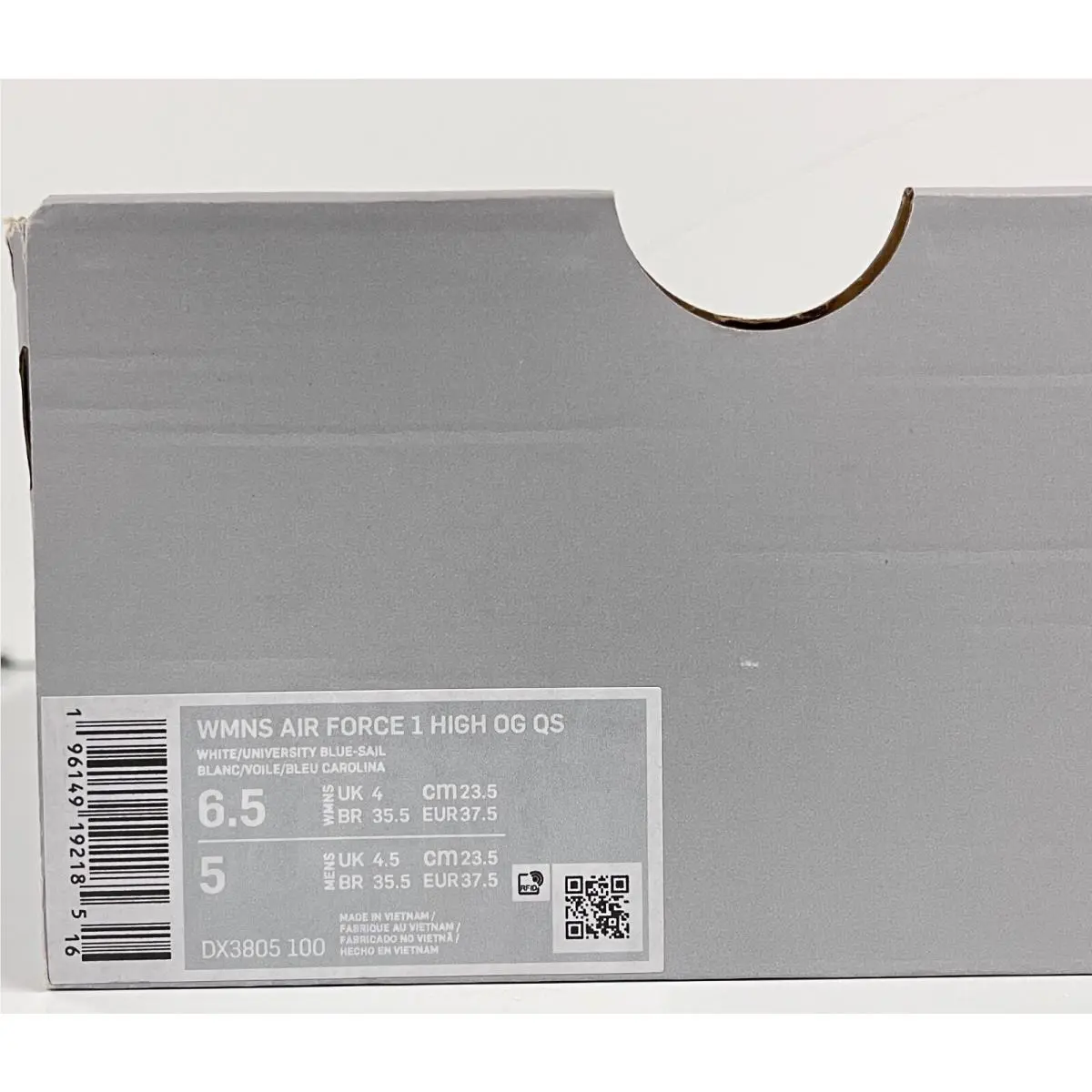 Nike shoes - Nike Air Force 1 High OG QS - DX3805-100 - White (UPC: 196149192185) 9