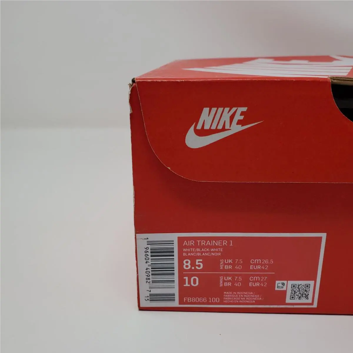 Nike shoes - Nike Air Trainer 1 - Air Trainer - FB8066-100 - White 8