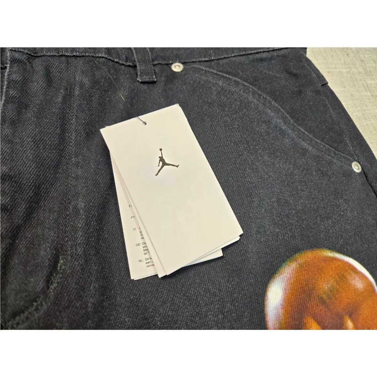 Nike clothing - NIKE Air Jordan Pants Twill Graphic Printed - HF0045-010 - Black 8